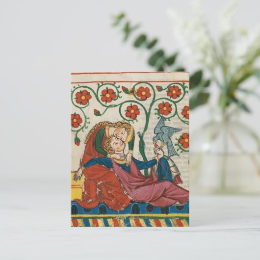 Höfliche Liebe Postkarte (Stehend Vorderseite)