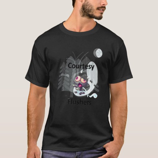 Höfliche Spüler  Zombie Katze T-Shirt (Vorderseite)