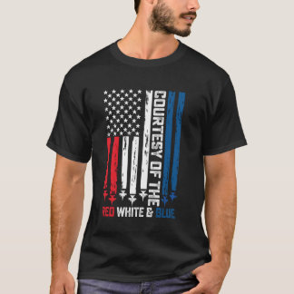 Höflichkeit des Vintagen und roten Amerika T-Shirt