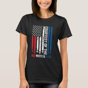 Höflichkeit des Vintagen und roten Amerika T-Shirt