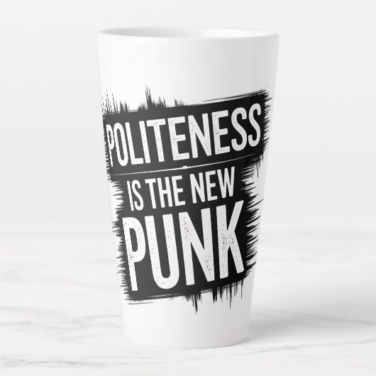 Höflichkeit ist der neue Punk Milchtasse (Vorderseite)