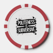 Höflichkeit ist subversiv pokerchips (Vorderseite)