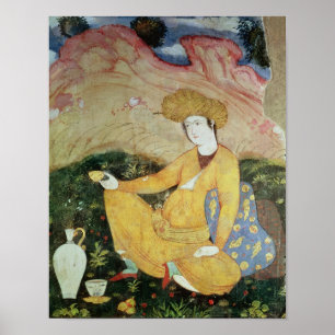 Höfling vom Gericht von Shah Abbas I Poster