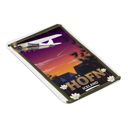 Höfn Island-Flugplakat Magnet (Rechte Seite)