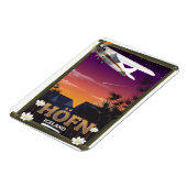 Höfn Island-Flugplakat Magnet (Linke Seite)