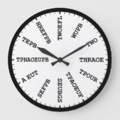 Hofreporter Steno Stenography Clock Große Wanduhr (Vorderseite)