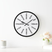 Hofreporter Steno Stenography Clock Große Wanduhr (Zuhause)