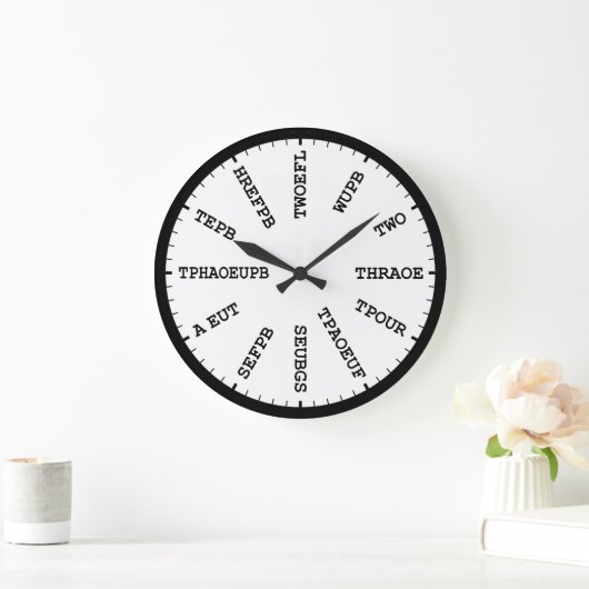 Hofreporter Steno Stenography Clock Große Wanduhr (Zuhause)