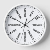 Hofreporter Steno Stenography Clock Uhr (Vorderseite)