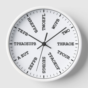 Hofreporter Steno Stenography Clock Uhr