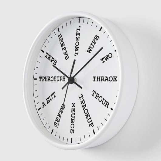 Hofreporter Steno Stenography Clock Uhr (Winkel)