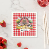 Hoftiere 1. Geburtstagsfeier Serviette (Beispiel)