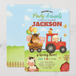 Hoftiere Ranch Kinder Geburtstag Einladung