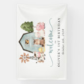 Hoftiere, Süße Tiere, Willkommensschild zum ersten Banner (Vertikal)