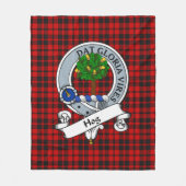 Hog Clan Abzeichen Tartan Kariert Fleecedecke (Vorderseite)