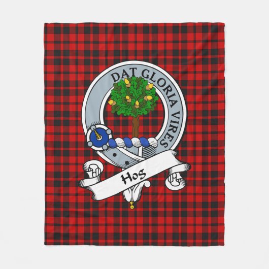 Hog Clan Abzeichen Tartan Kariert Fleecedecke (Vorderseite)