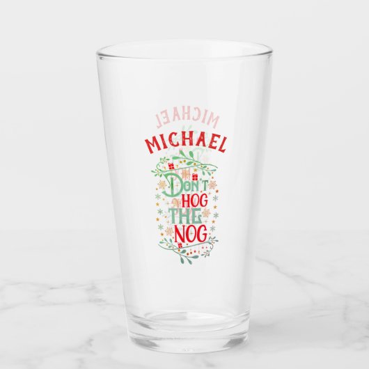 Hog den Krug nicht Personalisiert Glas (Vorderseite)