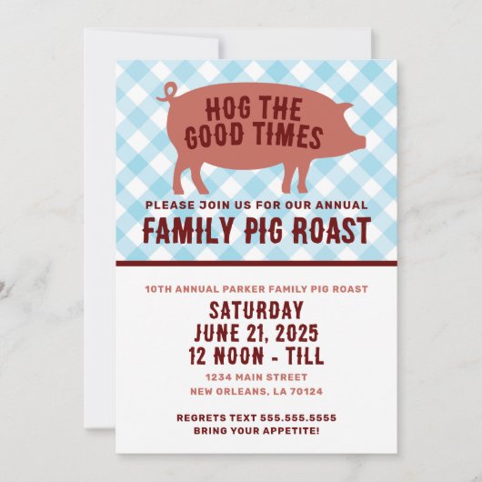 Hog die gute Zeit, um zu schweigen Einladung (Vorderseite)