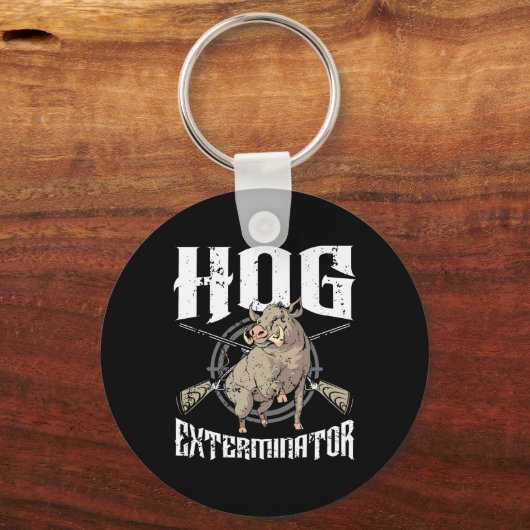 Hog Exterminator Wild Hog Boar Hunter Hog Jagd Schlüsselanhänger (Vorderseite)