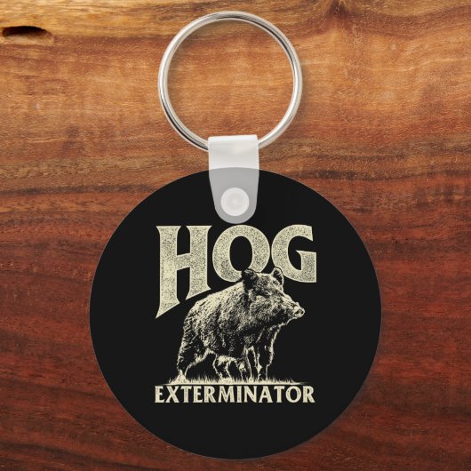 Hog Exterminator - Wildhüter für die Jagd auf Wild Schlüsselanhänger (Vorderseite)