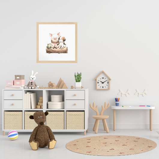 Hog. Frosch, & Hund auf ein Protokoll! Niedlich Ki Poster