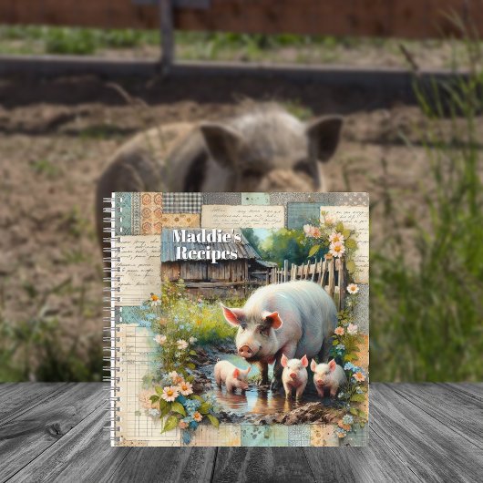 Hog Heaven Harvest Familienrezeptbuch Notizblock