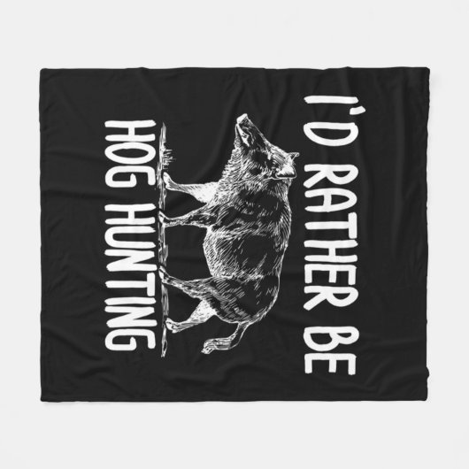 Hog Hunter Boar Jagd im Freien Spaß Fleecedecke (Vorderseite (Horizontal))