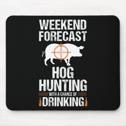 Hog Jagd Spaß Wochenende Bierbrauer Jäger Schweine Mousepad (Vorne)