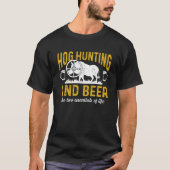 Hog Jagd Vater Jäger und Bier die zwei Essentials T-Shirt (Vorderseite)