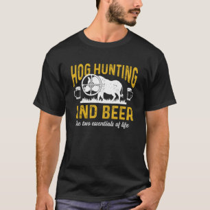 Hog Jagd Vater Jäger und Bier die zwei Essentials T-Shirt