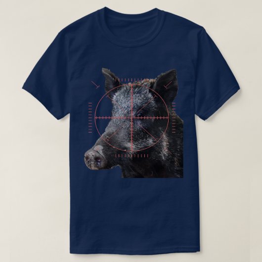 Hog Jagd Wildschwein im Blickfeld Kunst, Dichtung T-Shirt (Design vorne)
