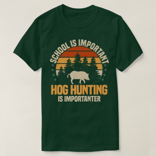 Hog Jagd Wildschwein Schweinehalter Huntsman Premi T-Shirt (Design vorne)