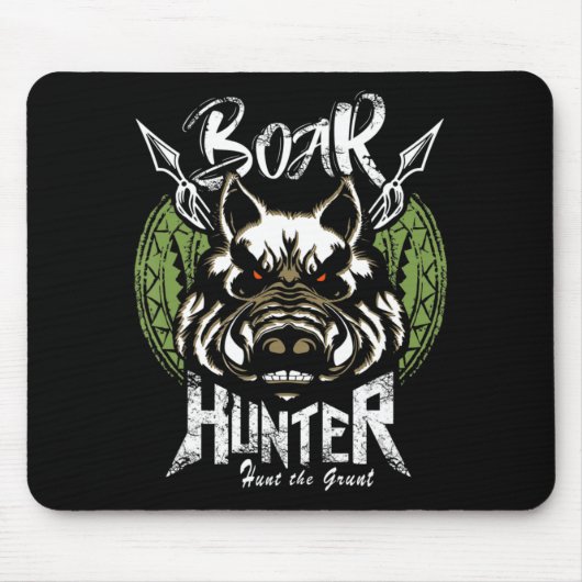 Hog Junting Fun Boar Hunter Gift Mousepad (Vorne)