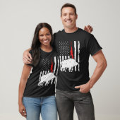 Hog Junting US Flag Patriotic American Rifle T-Shirt (Unisex)