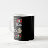 Hog nicht den Nog Eggnog Funny Ugly Weihnachtsschw Kaffeetasse (Vorderseite Links)