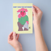 Hog nicht im Badezimmer Flyer (Handgriff)