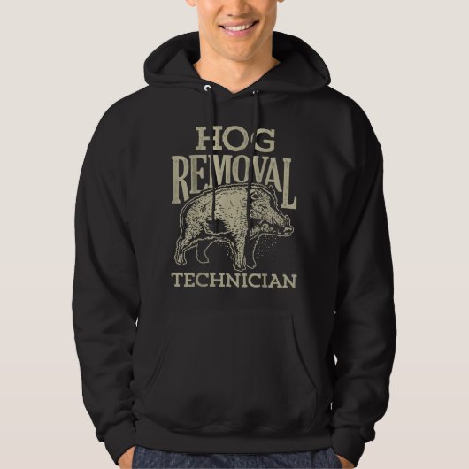 Hog Remoting Technician T Shirt Boar Jagen (Vorderseite)