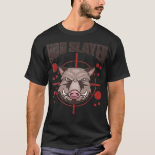 Hog Slayer Hunter Wildschwein Kopfjagd Saison Heli T-Shirt