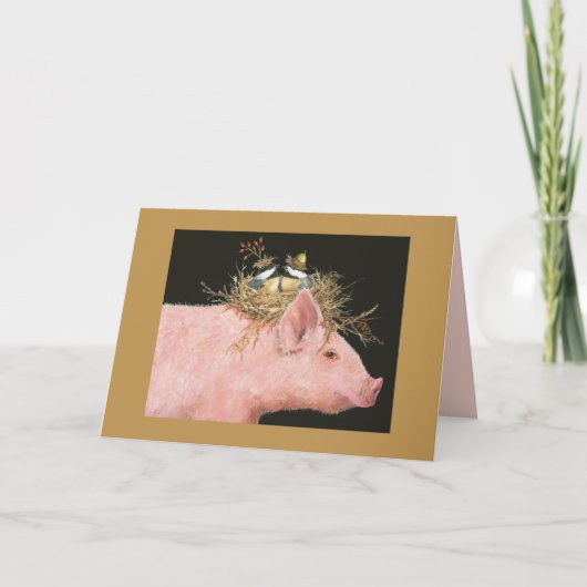 Hog und Chickadefreunde Karte (Vorderseite)