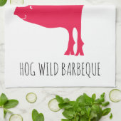 Hog Wild Barbeque Küchentuch (Gefaltet)