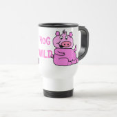 "HOG WILD" Rosa Cartoon Schweinefleisch Tasse (VorderseiteRechts)
