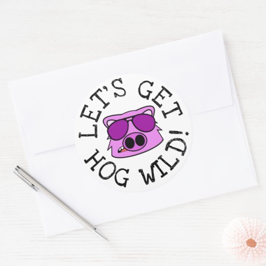 Hog Wild Runder Aufkleber (Umschlag)