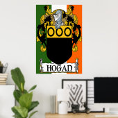 Hogan Coat of Arms Irish Flag Print Poster (Heimbüro)