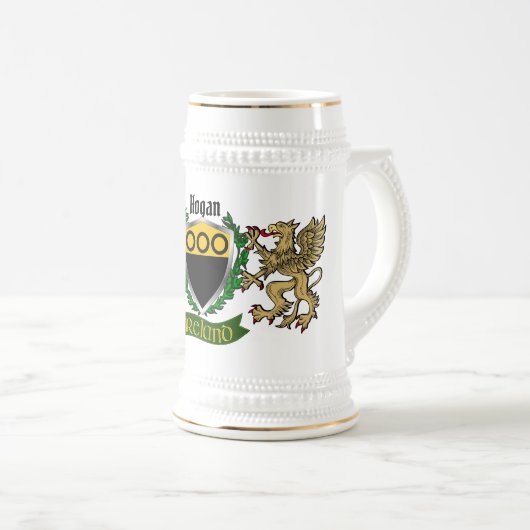 Hogan/O'Hogan Irish Shield Beer Stein Bierglas (VorderseiteRechts)