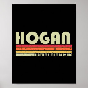 Hogan Surname Funny Retro Vintager 80er 90er Gebur Poster