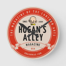 "Hogan's Alley" Vintage-Style Logo Wanduhr