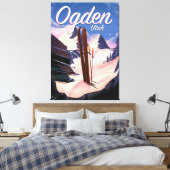Hogden, Utah Ski Poster Leinwanddruck (Insitu (Schlafzimmer))