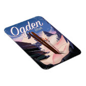 Hogden, Utah Ski Poster Magnet (Rechte Seite)