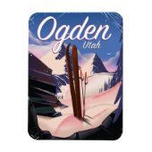 Hogden, Utah Ski Poster Magnet (Vertikal)