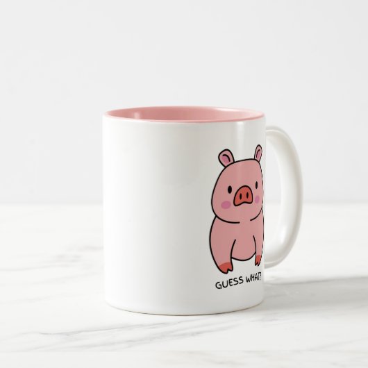 Hogging All the Coffee! 🐷 ☕ 😂 Zweifarbige Tasse (VorderseiteRechts)